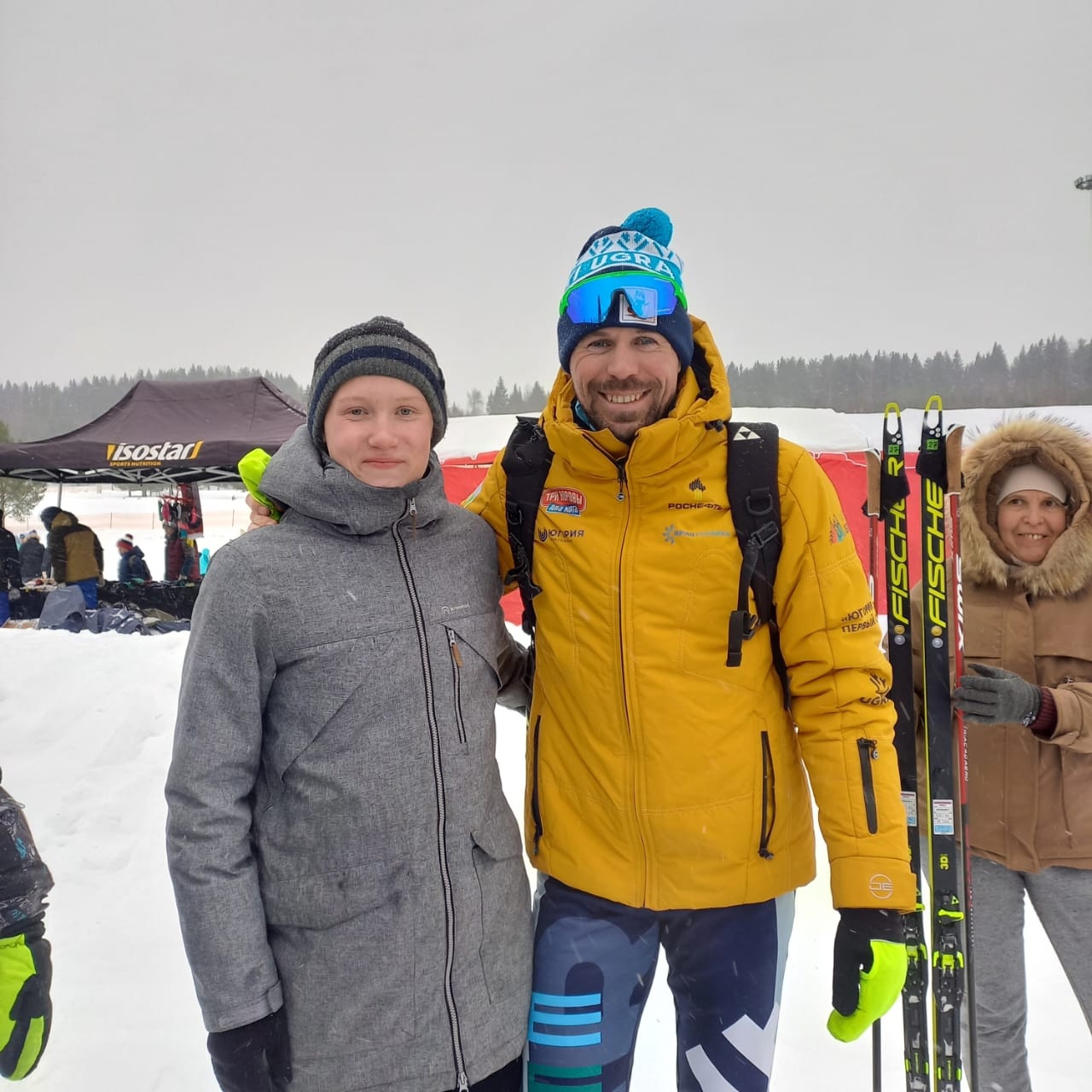 С олимпийским чемпионом Сергеем Устюговым.